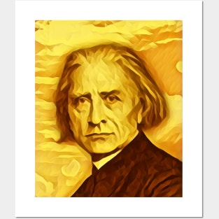 Franz Liszt Golden Portrait | Franz Liszt Artwork 9 Posters and Art